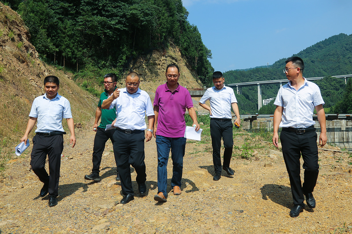成都万华集团重庆公司莅临路桥公司水利项目考察