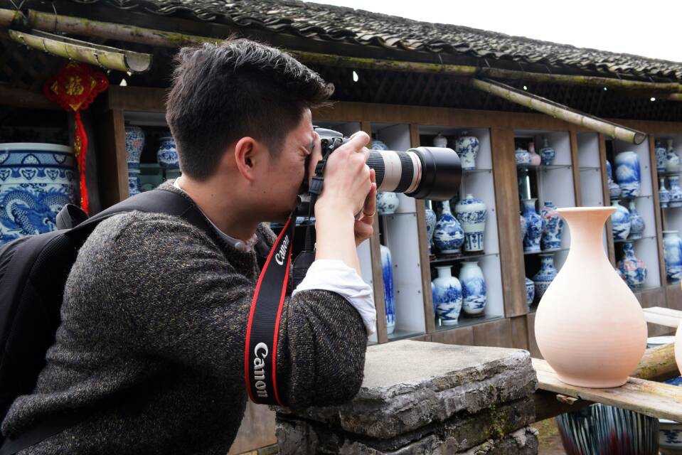 喜爱摄影的外甥